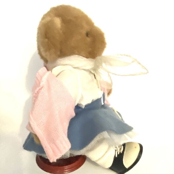 Tenderheart Teddy Bear Couple In 50s Style Leather Jacket Denim & Poodle Skirt - Picture 2 of 12